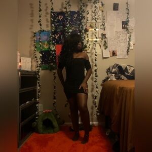 ELEGANT SHORT BLACK DRESS🖤